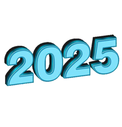 2025 silver text PNG transparent image download