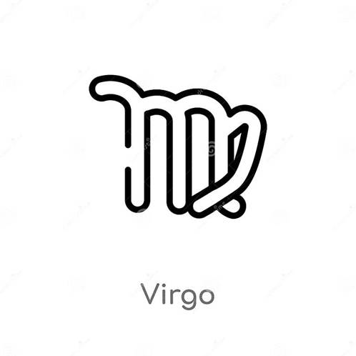 Icono Del Vector Del Virgo Del Esquema L?nea Simple Negra Aislada ...